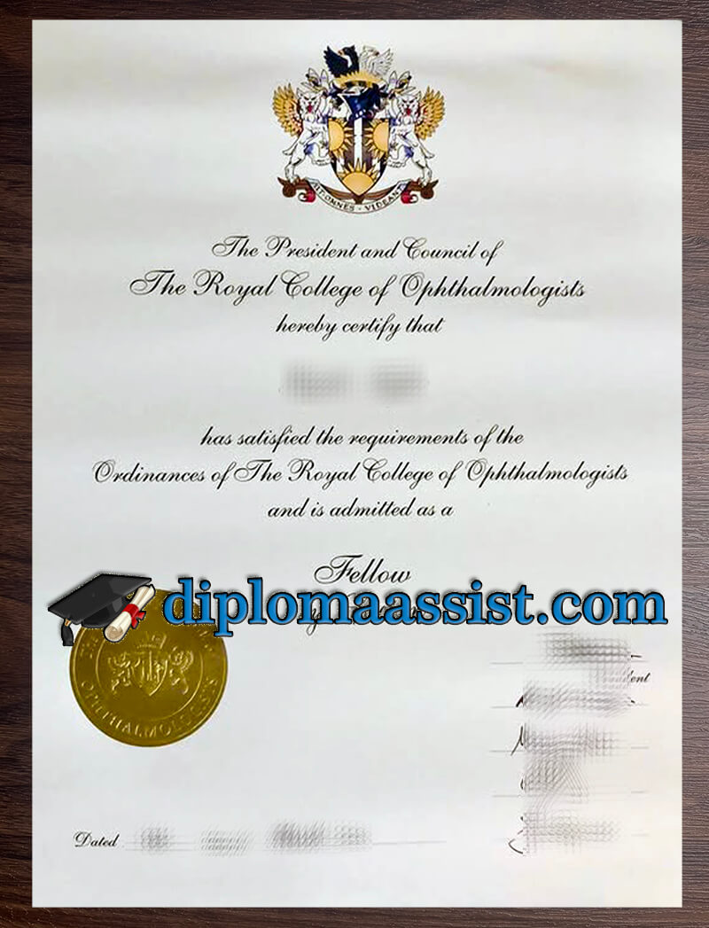 Buy Royal College of Ophthalmologists certificate