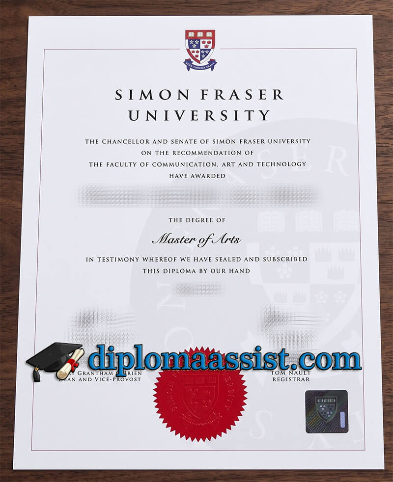 Buy Simon Fraser University diploma
