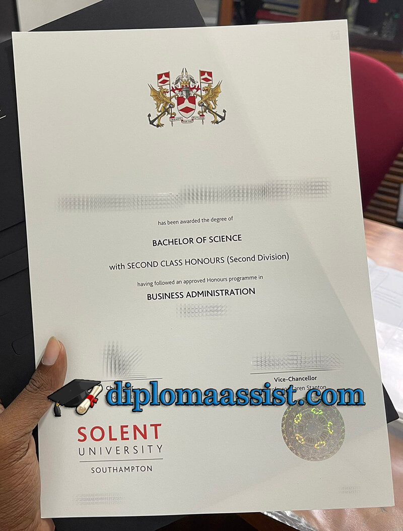 Order Solent University diploma