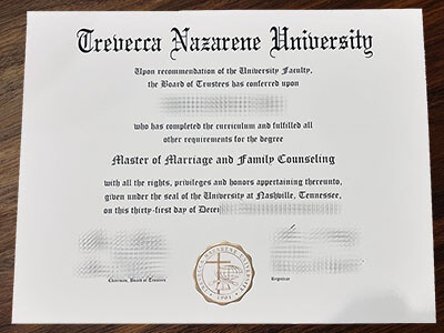 Make Trevecca Nazarene University diploma