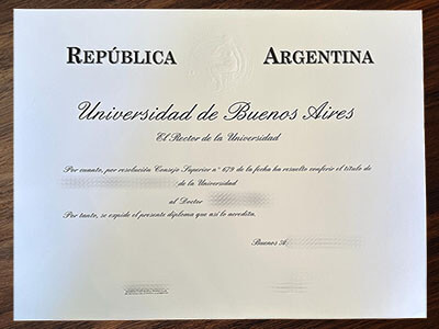 fake Universidad de Buenos Aires diploma