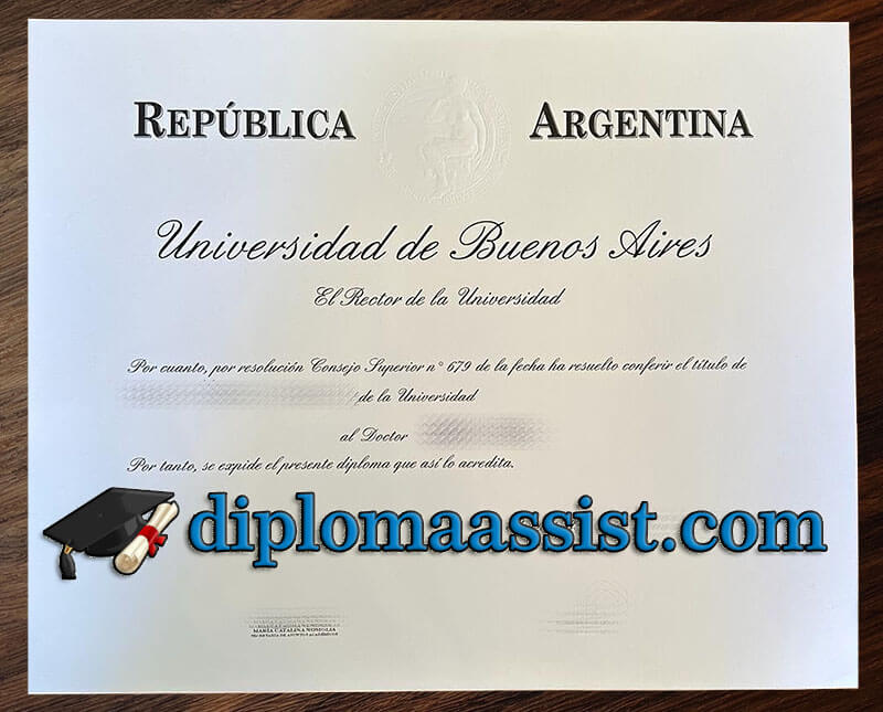 buy Universidad de Buenos Aires diploma
