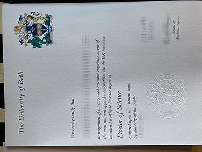 order University of Bath certificate