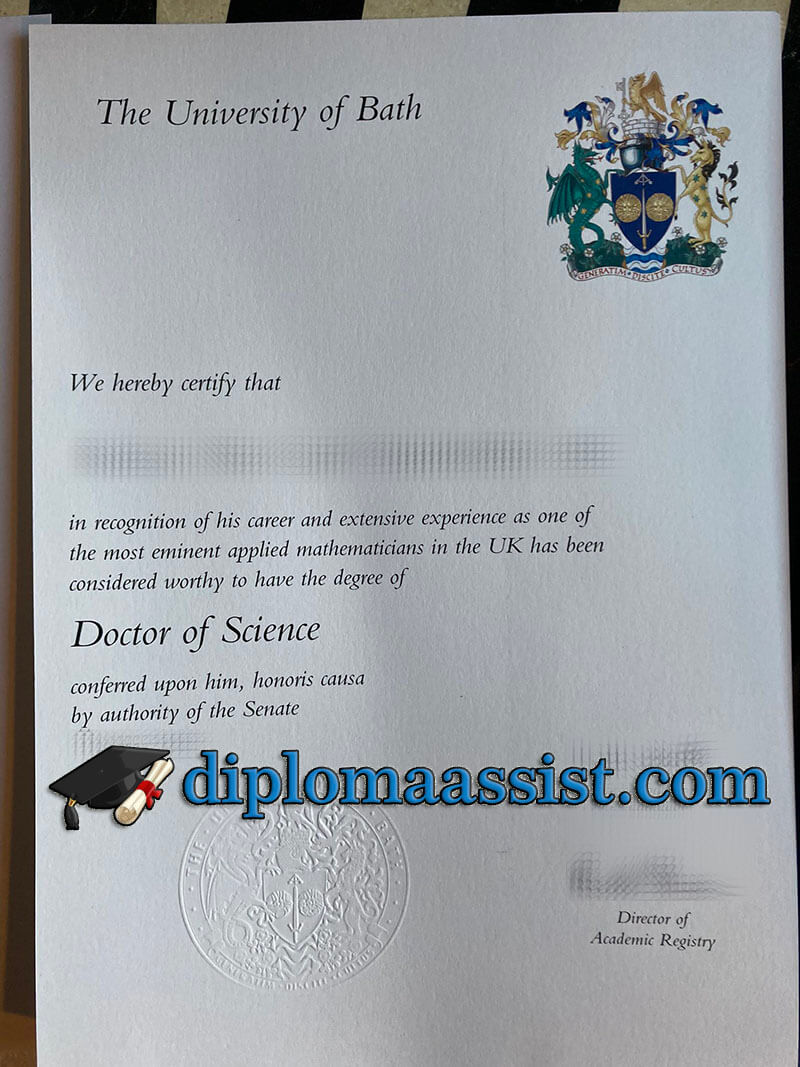 Order University of Bath diploma