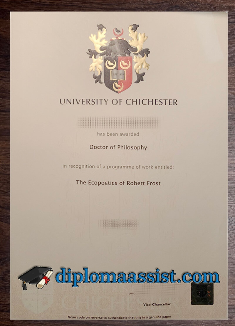 Order University of Chichester diploma