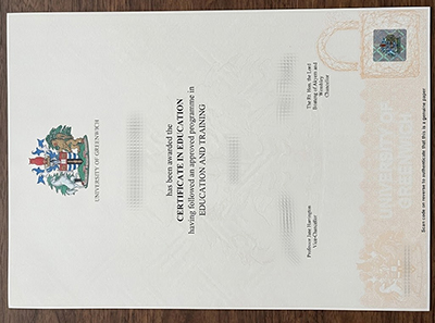Order University of Greenwich certificate