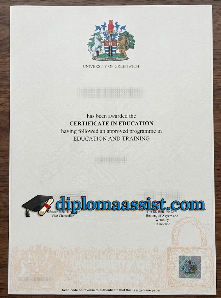 Order University of Greenwich diploma