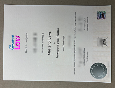 get University of Law certificate