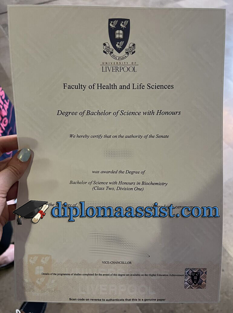 Can I order University of Liverpool degree