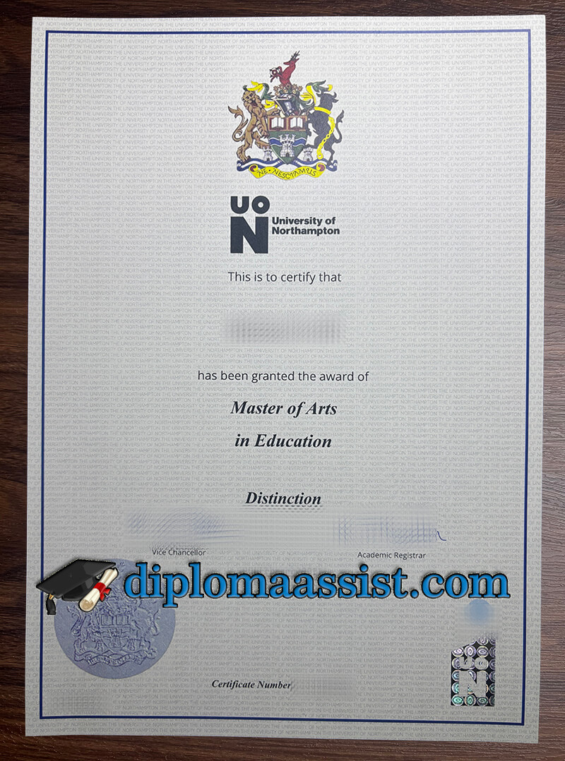 order University of Northampton diploma