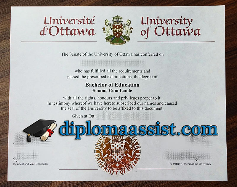 Order University of Ottawa diploma