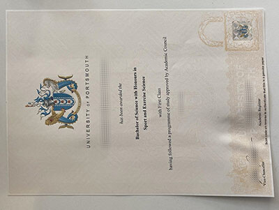 order University of Portsmouth diploma