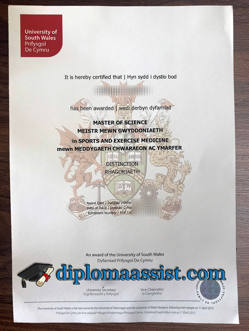 University of South Wales diploma
