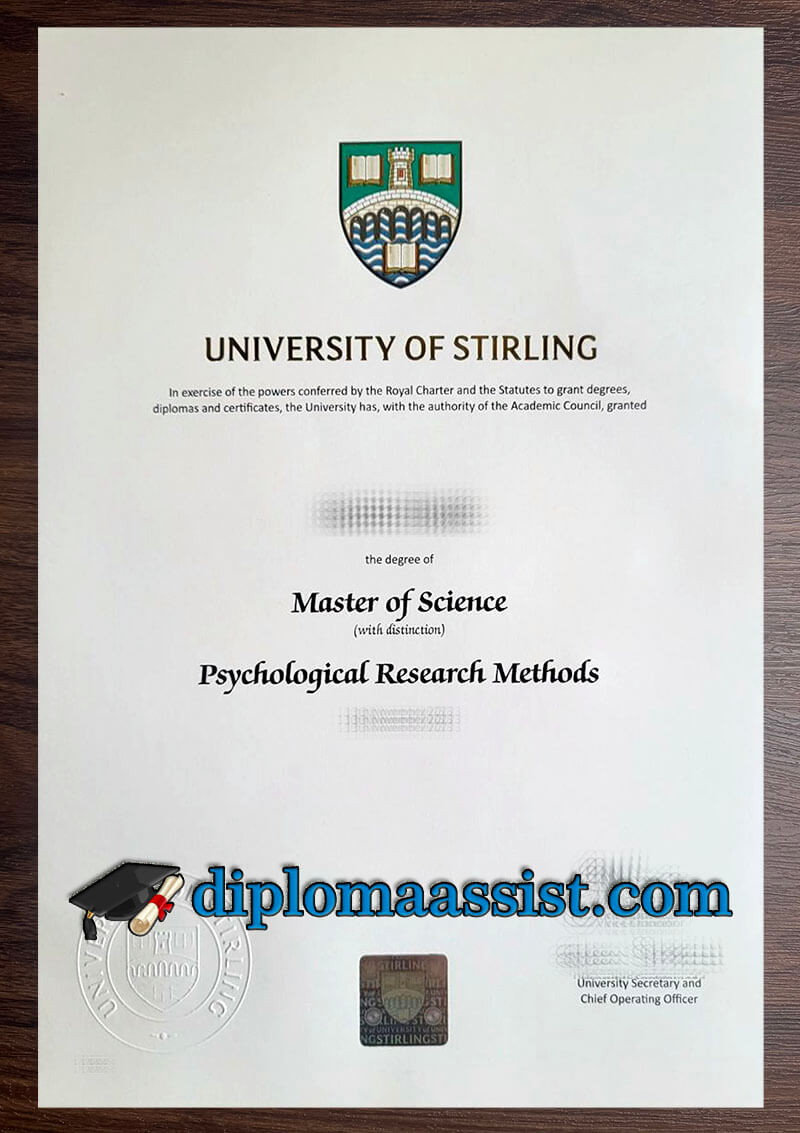 Buy University of Stirling diploma