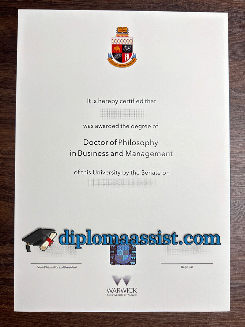 Order University of Warwick diploma