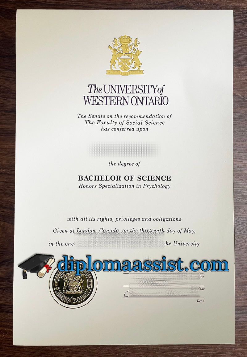 Buy University of Western Ontario diploma