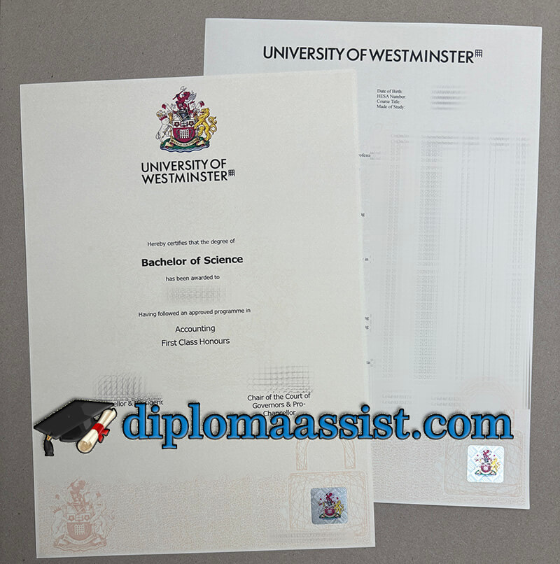 How to order University of Westminster diploma?