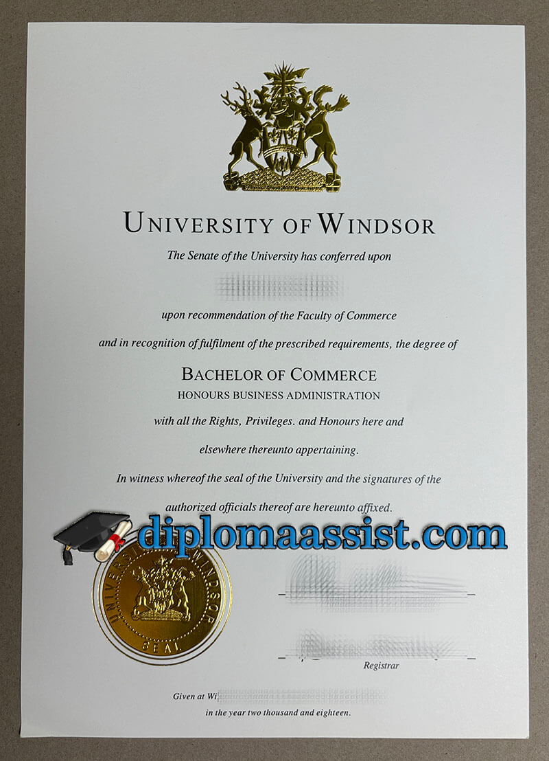 Buy University of Windsor diploma