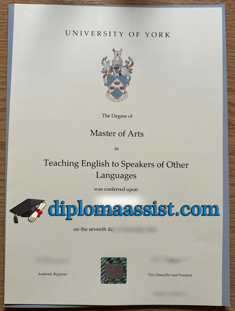 Order University of York diploma