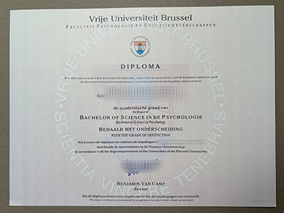 Order Vrije Universiteit Brussel diploma