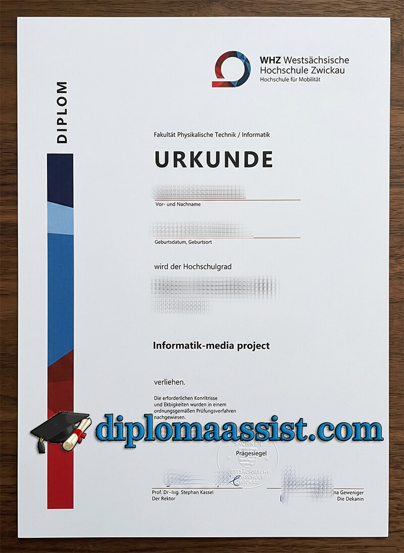Buy Westsächsische Hochschule Zwickau diploma