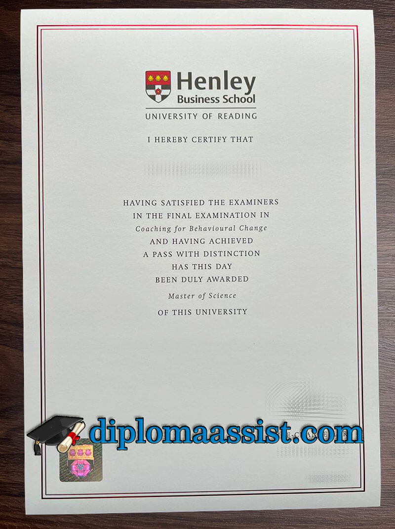 Order Henley Business School diploma